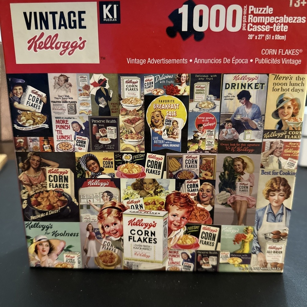 Kellogg's Vintage Cereals 1000 Piece Jigsaw Puzzle with Poster by KI Puzzles
